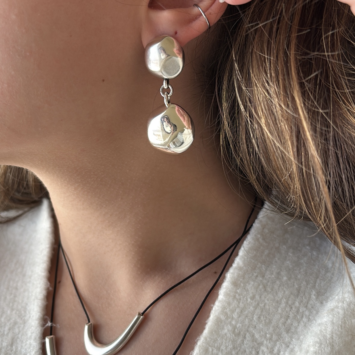 ISA silver earrings - Image 3