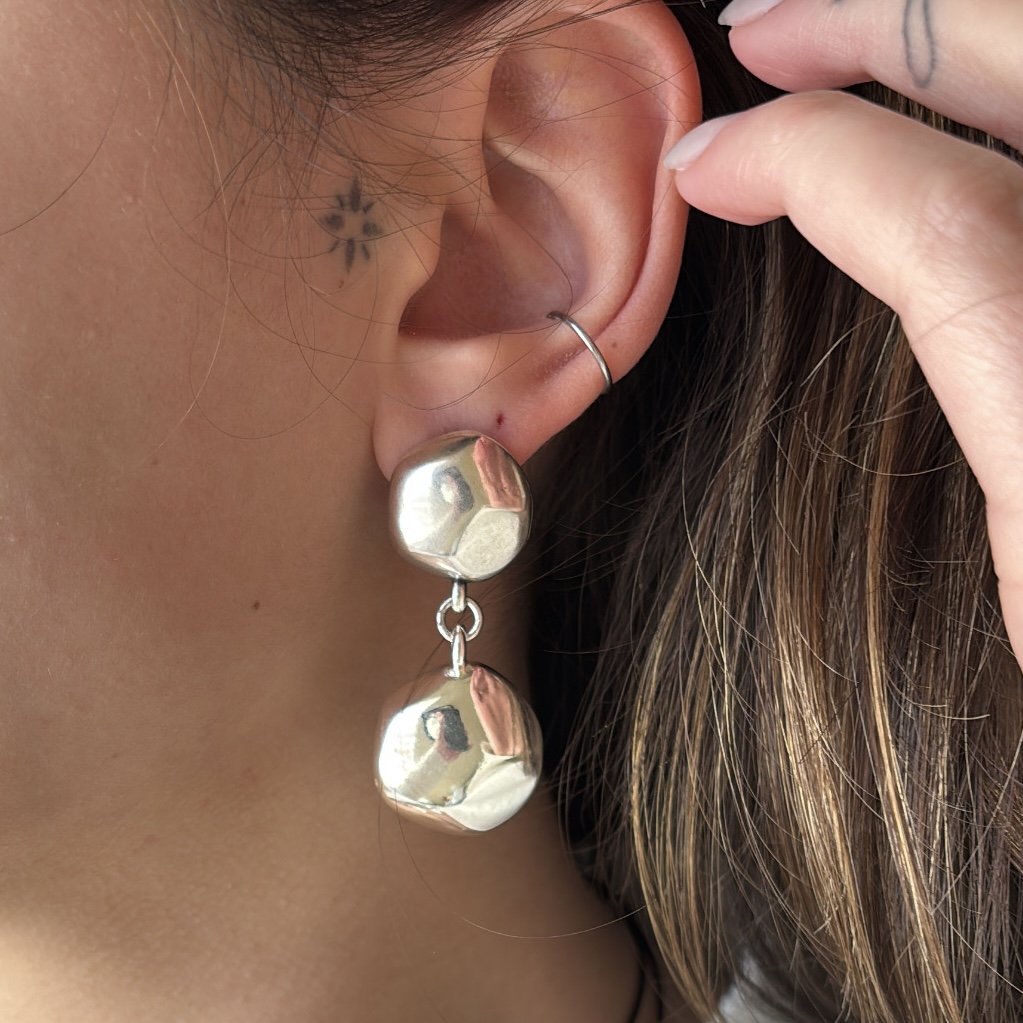 Alternative view of ISA silver earrings