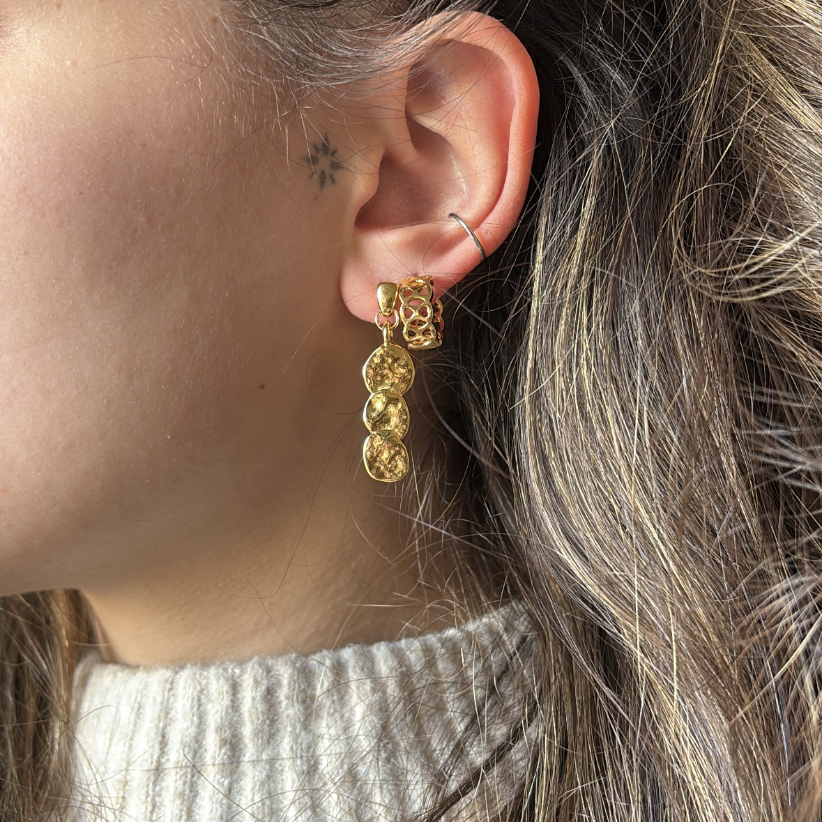 Alternative view of MOLTEN drop earrings