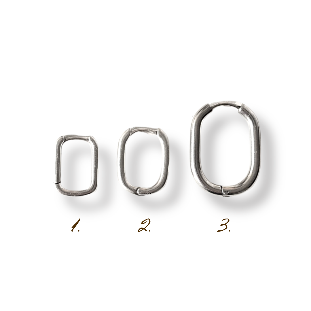 OVAL earring hoops