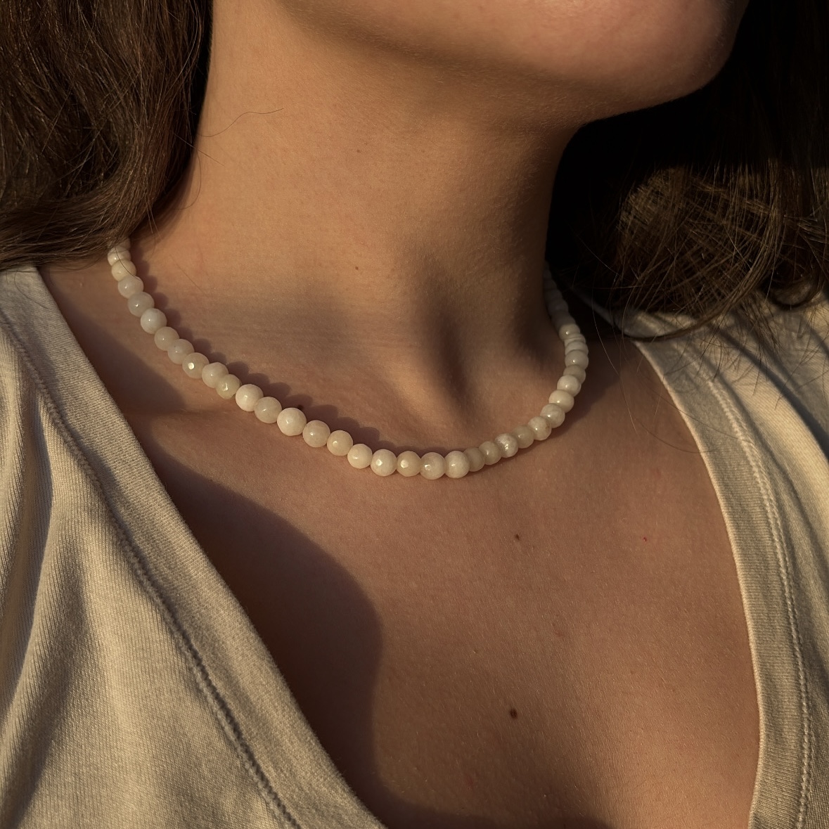 Alternative view of IVORY bead necklace