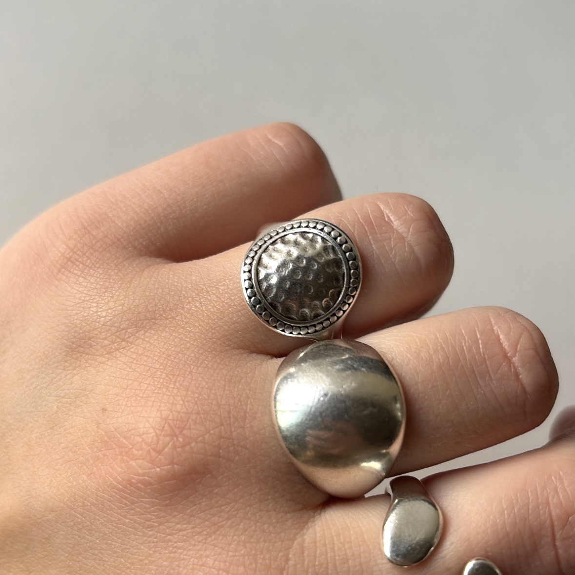 Alternative view of SOREL silver ring