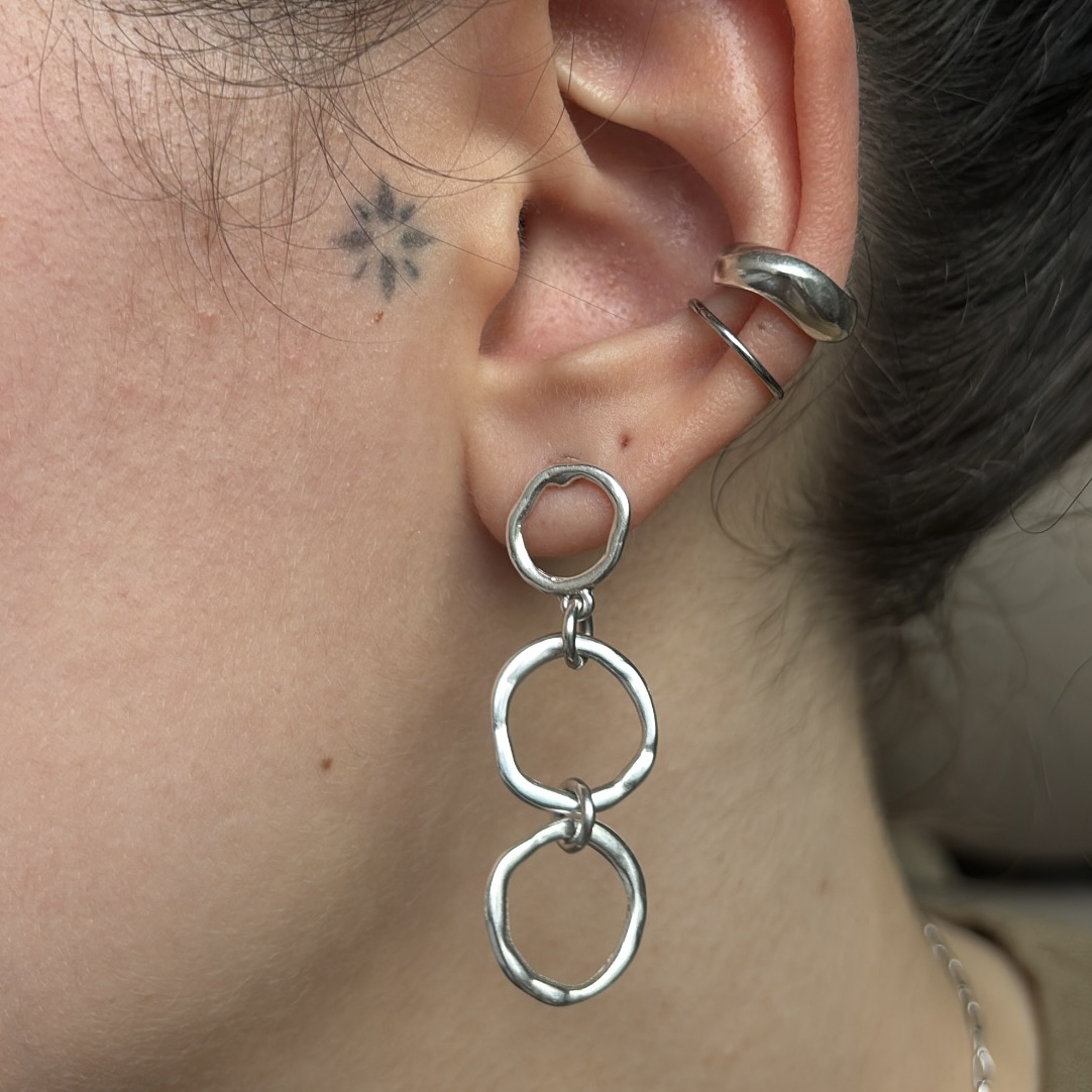 Alternative view of ELIAN silver earrings