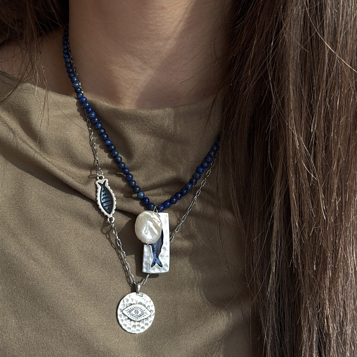 Alternative view of SELINI necklace