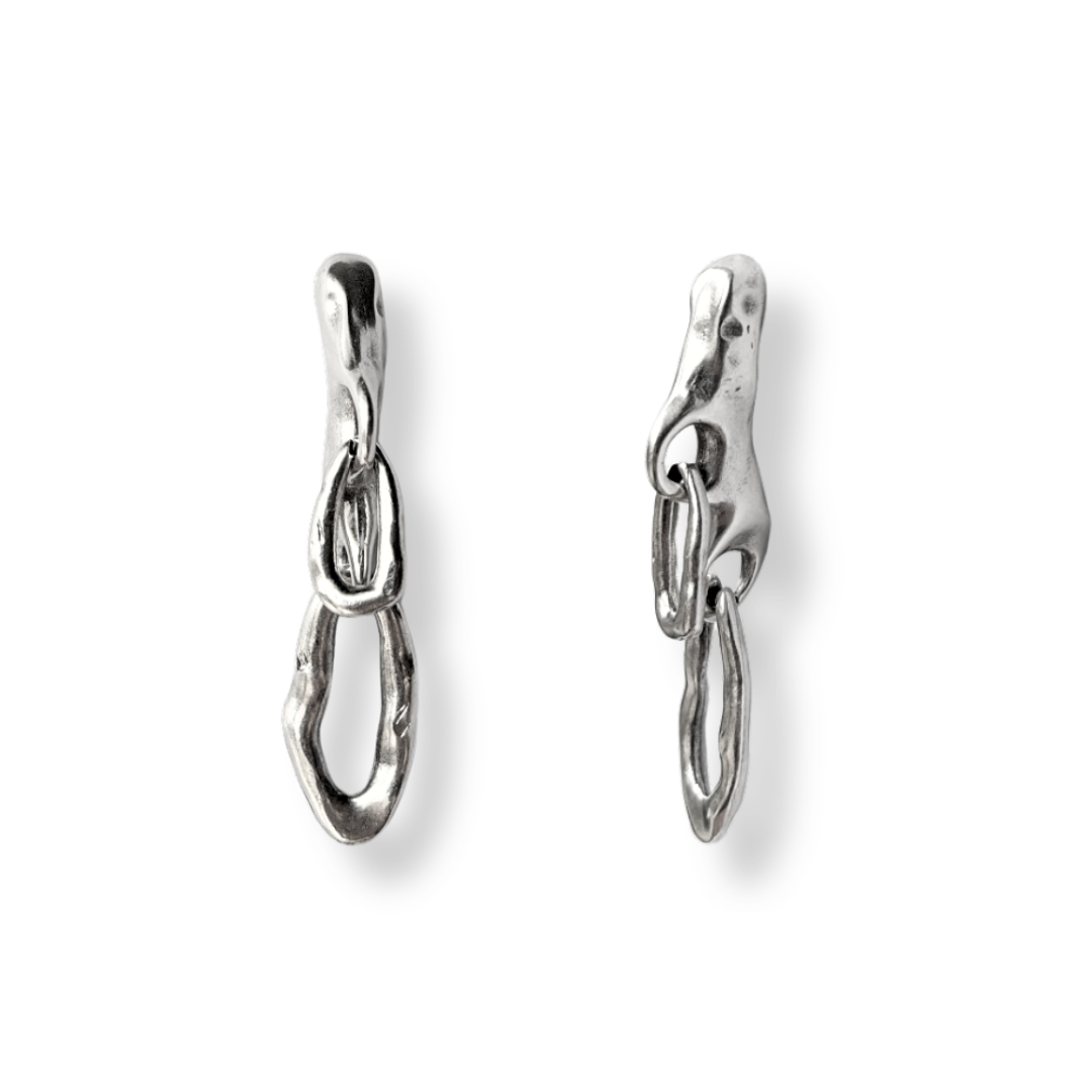 FLUID silver earrings