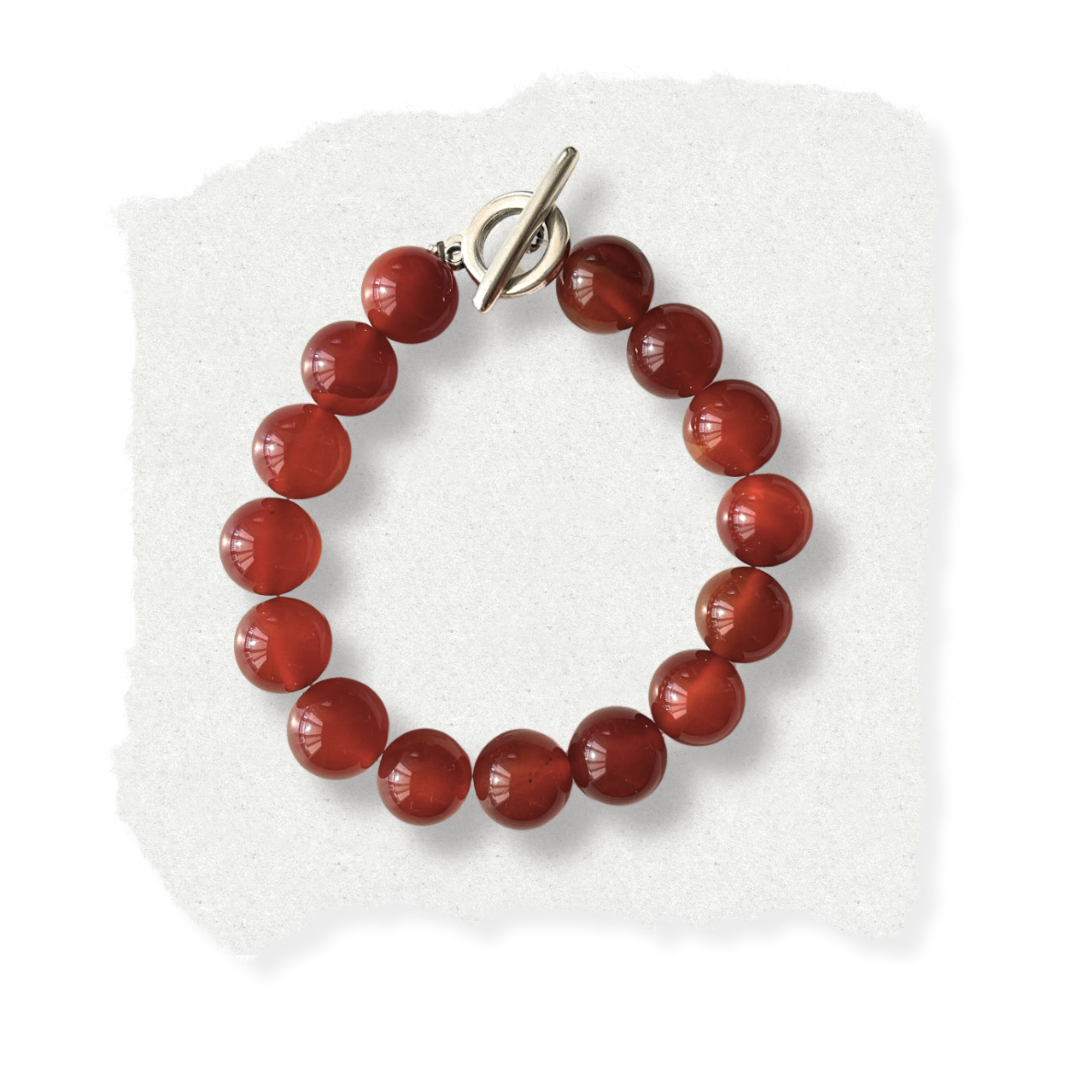 CARNELIAN bead bracelet