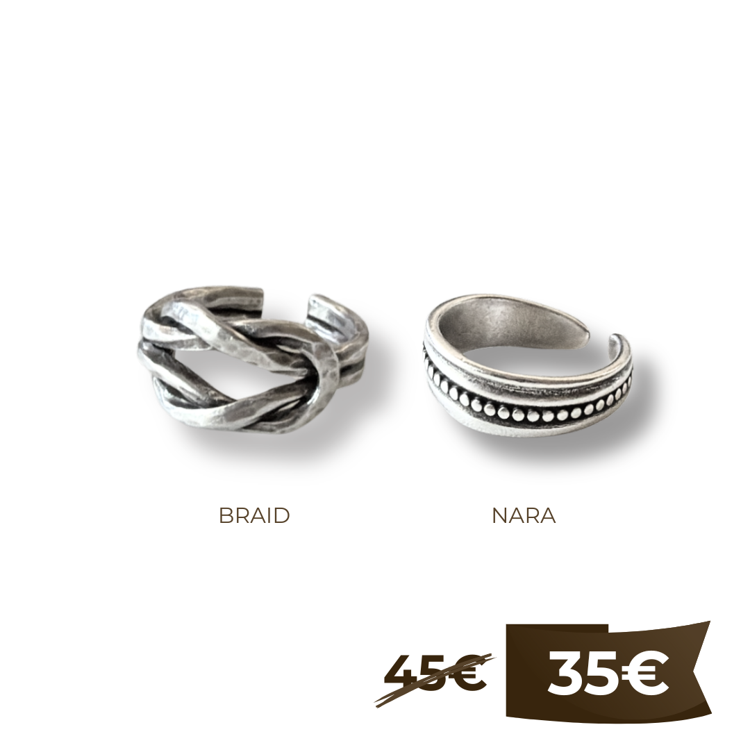 BRAID & NARA rings' set