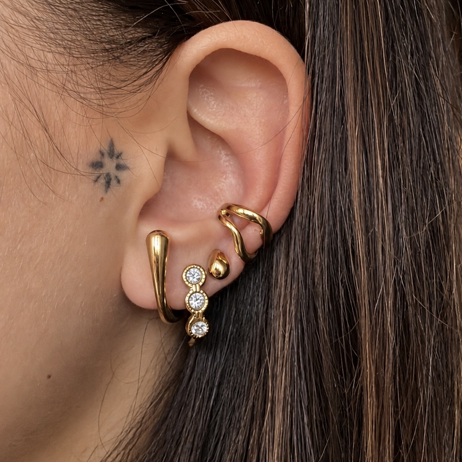 Alternative view of ARC earring set [3 pcs]